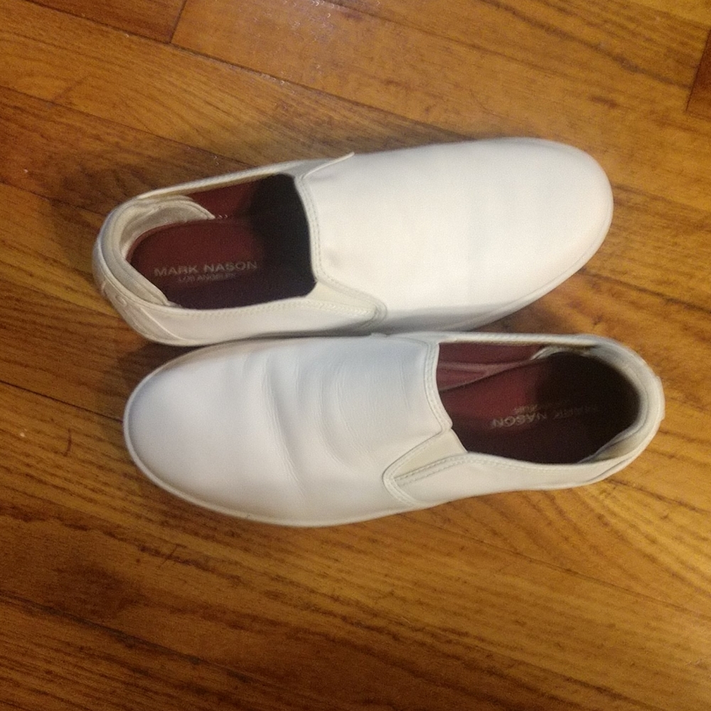 Men's white dress shoes